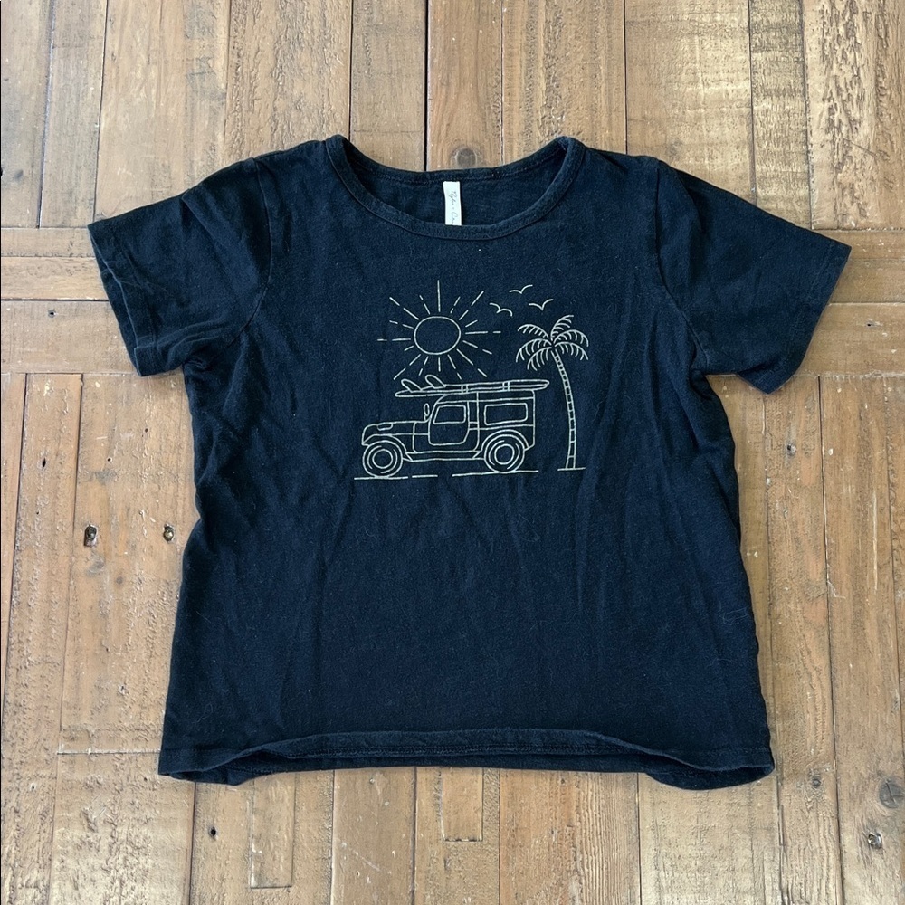 Rylee + Cru surfin Safari basic Black Kids T-Shirt 6-7 years